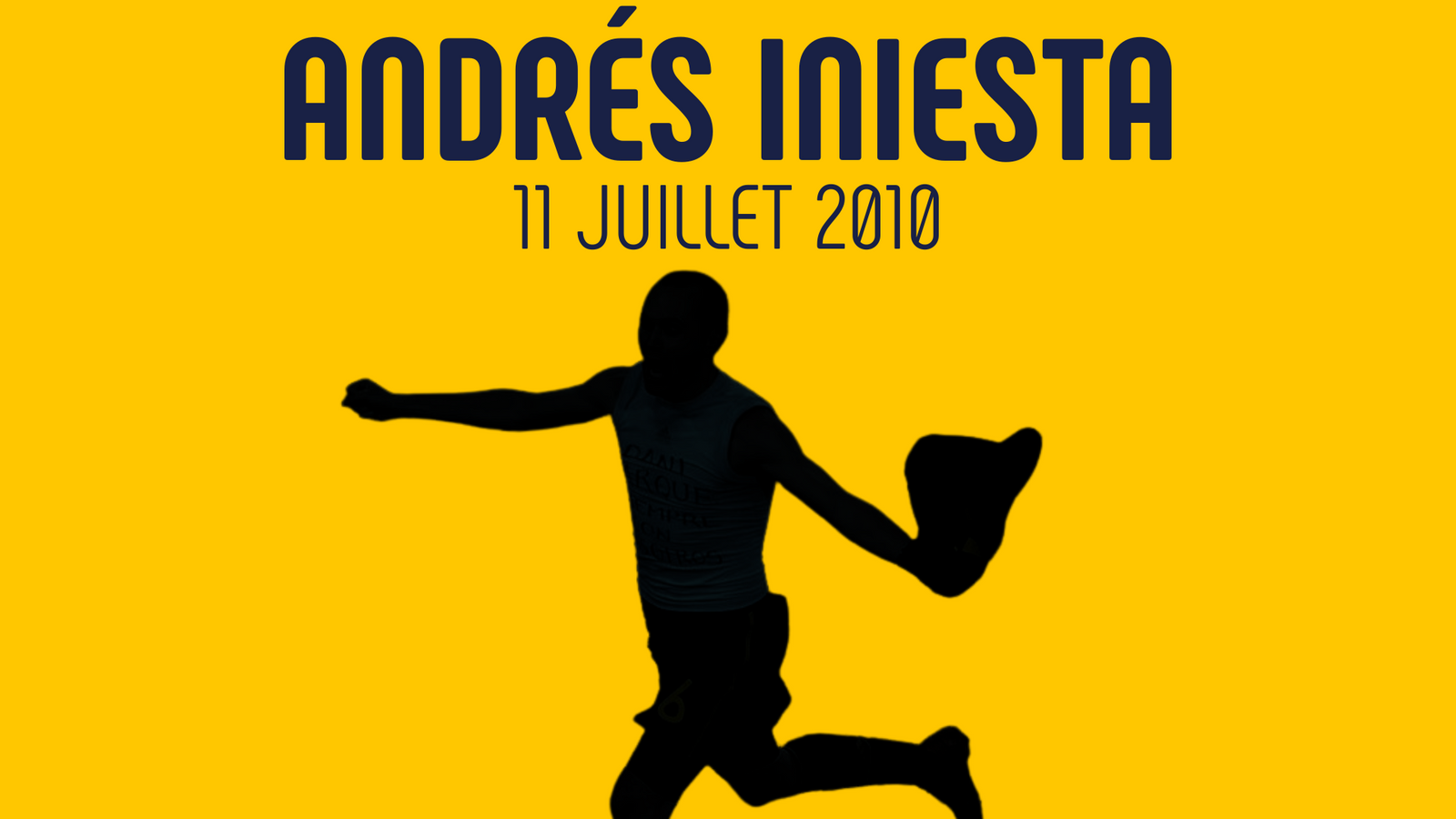 Andrés Iniesta célèbre son but vainqueur en finale de la Coupe du Monde 2010 contre les Pays-Bas