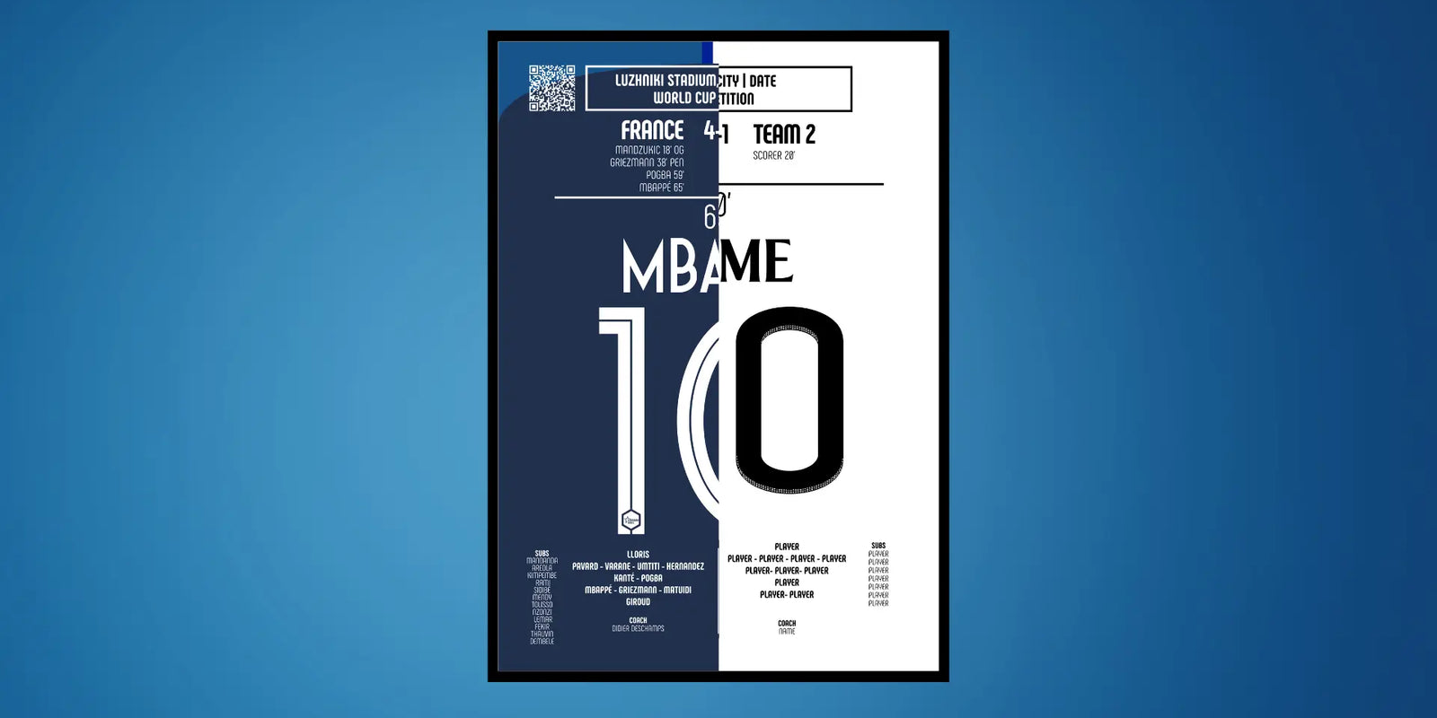 Immortalisez Votre But de Football Préféré : Créez un Poster Personnalisé Unique - Legendary Goals