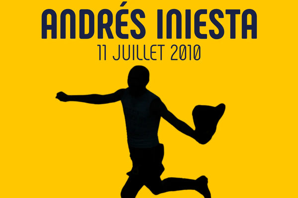 Andrés Iniesta célèbre son but vainqueur en finale de la Coupe du Monde 2010 contre les Pays-Bas