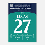 Lucas Moura: But emblématique contre l’Ajax – Ligue des champions 2019 - Poster / A4