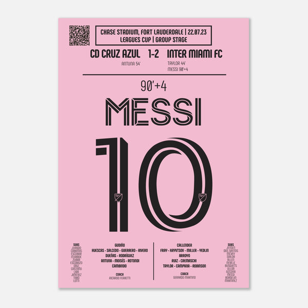 Lionel Messi: But emblématique contre Cruz Azul – Leagues Cup 2023 - Poster / A4