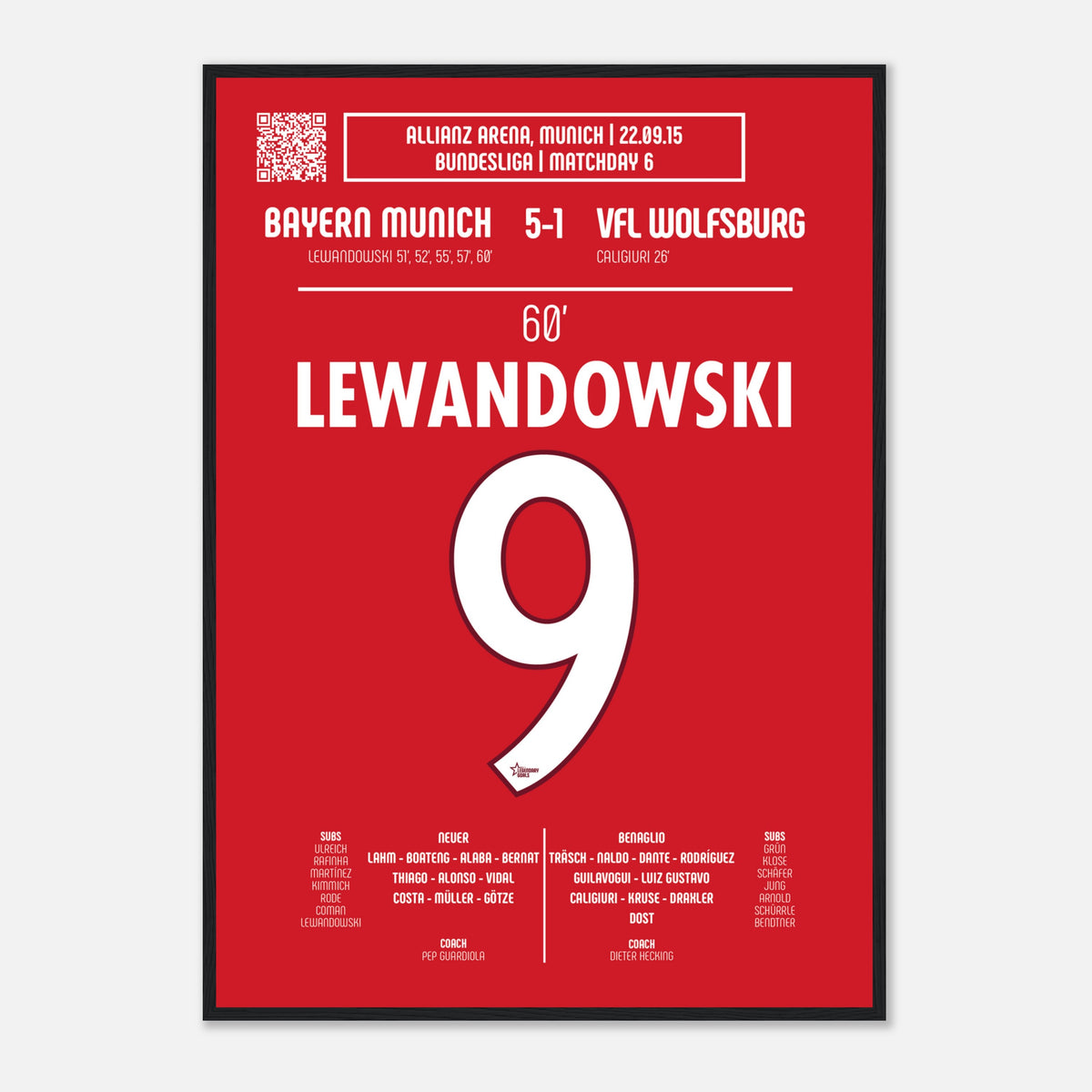 Robert Lewandowski: But emblématique contre Wolfsburg – Bundesliga 2015