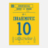 Zlatan Ibrahimović: But emblématique contre l’Angleterre – Match amical 2012 - Poster / A4