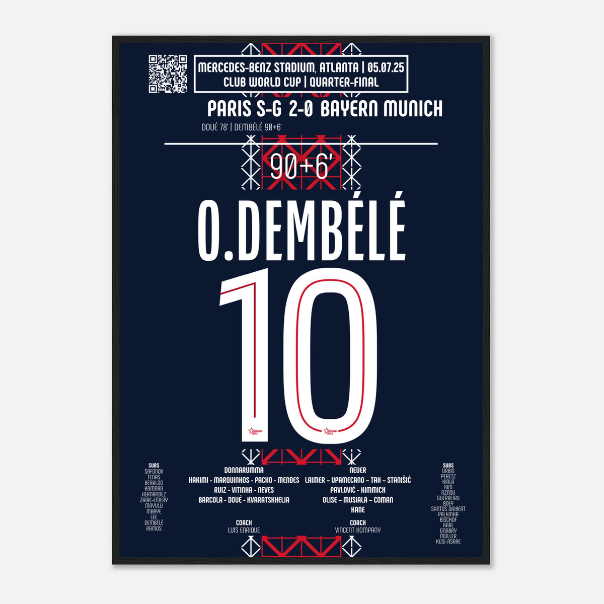 Ousmane Dembélé : Le But de la Délivrance – Quart de Finale Coupe du Monde des Clubs – PSG vs Bayern Munich – 5 juillet 2025