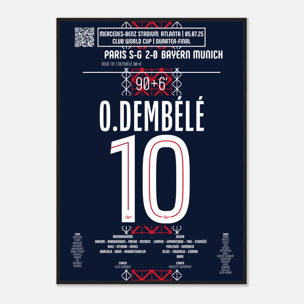 Ousmane Dembélé : Le But de la Délivrance – Quart de Finale Coupe du Monde des Clubs – PSG vs Bayern Munich – 5 juillet 2025