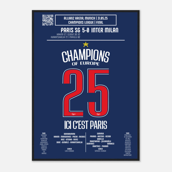 Paris Saint-Germain : Le Sacre Suprême – Finale Ligue des Champions – PSG vs Inter Milan – 31 mai 2025 (V2)