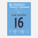 Sergio Agüero: But Décisif contre QPR – Etihad Stadium 2012 - Poster / A4