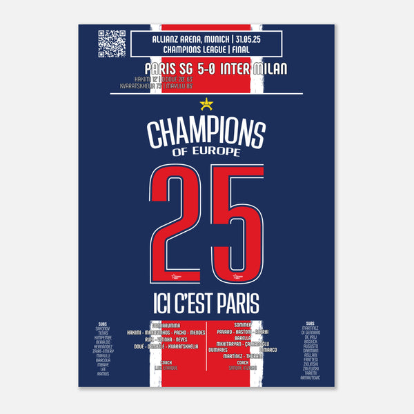 Paris Saint-Germain : Le Sacre Suprême – Finale Ligue des Champions – PSG vs Inter Milan – 31 mai 2025 (V1)