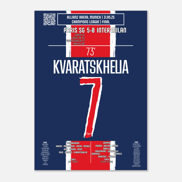 Khvicha Kvaratskhelia : La Frappe Implacable – Finale Ligue des Champions – PSG vs Inter Milan – 31 mai 2025