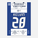 Kelvin: But Iconique contre Benfica – Primeira Liga 2013 - Poster / A4