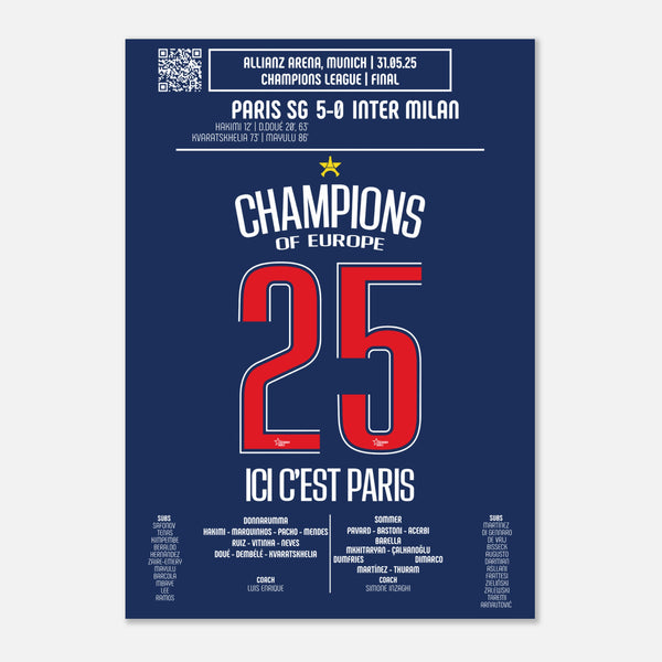Paris Saint-Germain : Le Sacre Suprême – Finale Ligue des Champions – PSG vs Inter Milan – 31 mai 2025 (V2)