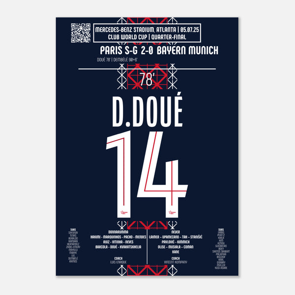 Désiré Doué : L’Éclair Décisif – Quart de finale Coupe du Monde des Clubs – PSG vs Bayern Munich – 5 juillet 2025