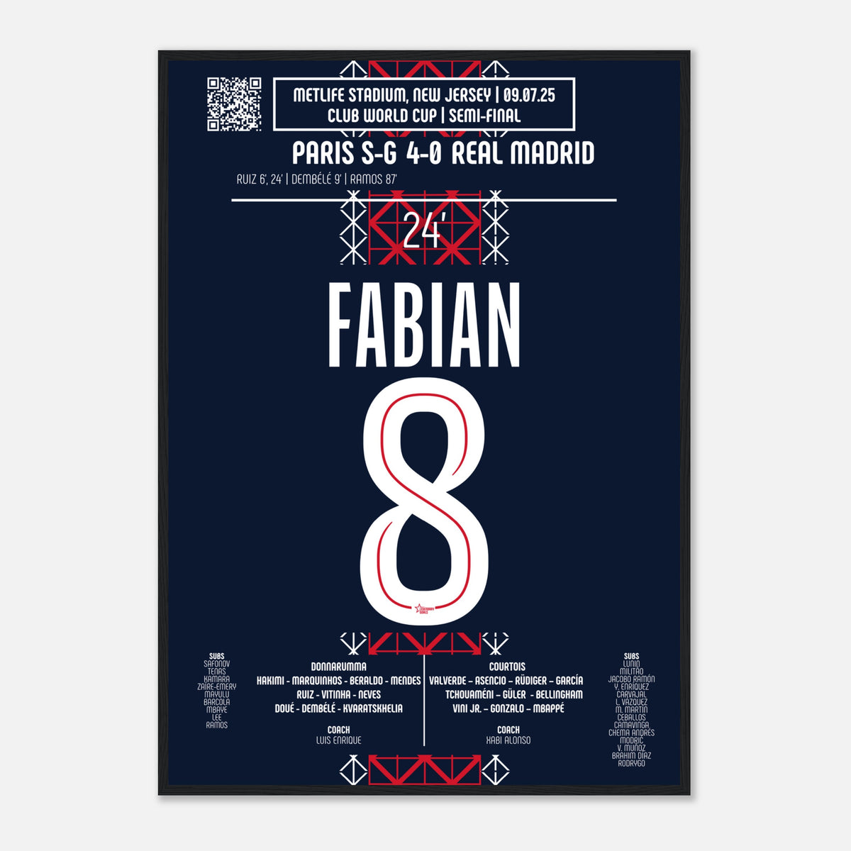 Fabián Ruiz : Le But de la Maîtrise – Demi-finale Coupe du Monde des Clubs – PSG vs Real Madrid – 9 juillet 2025