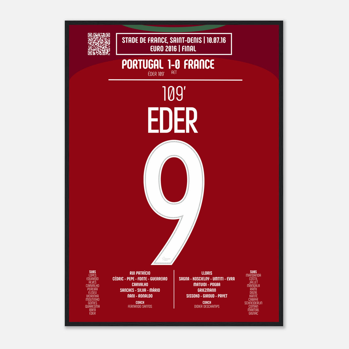 Eder: But Historique en Finale de l’Euro 2016 - Poster / A4