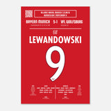 Robert Lewandowski: But emblématique contre Wolfsburg – Bundesliga 2015 - Poster / A4