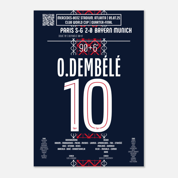 Ousmane Dembélé : Le But de la Délivrance – Quart de Finale Coupe du Monde des Clubs – PSG vs Bayern Munich – 5 juillet 2025