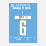 Rolando: But Décisif contre Salzbourg – Ligue Europa 2018 - Poster / A4