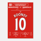 Wayne Rooney: But emblématique contre Manchester City – Premier League 2011 - Poster / A4