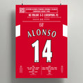 Poster du but de Xabi Alonso - Liverpool FC vs AC Milan 2005