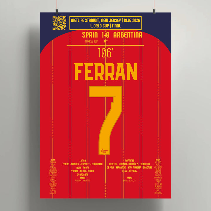 Poster du but de Ferran Torres - Espagne vs Argentine 2026