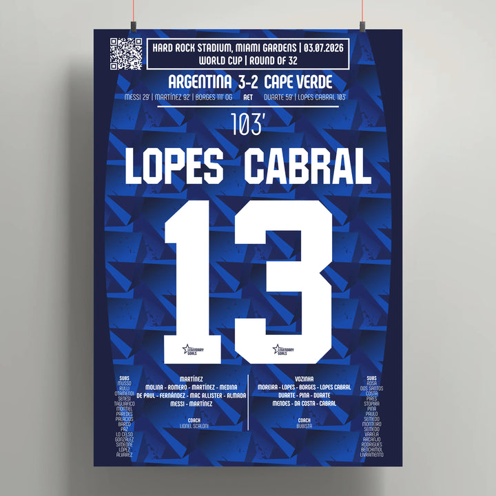 Poster du but de Sidny Lopes Cabral – Argentine vs Cap-Vert 2026