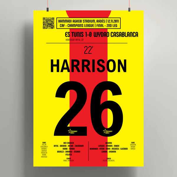 Poster du but de Harrison Afful - Espérance de Tunis vs Wydad 2011