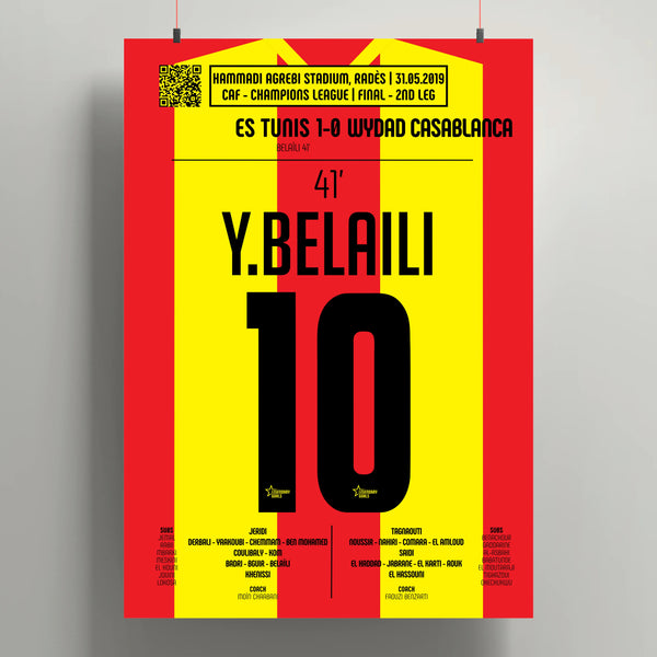 Poster du but de Youcef Belaïli - Espérance de Tunis vs Wydad 2019