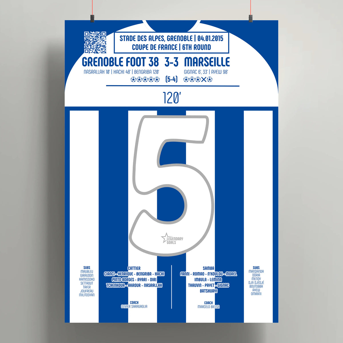 Poster du but de Selim Bengriba - Grenoble vs Marseille 2015
