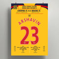 Poster du 4e but d’Andrey Arshavin – Liverpool vs Arsenal 2009