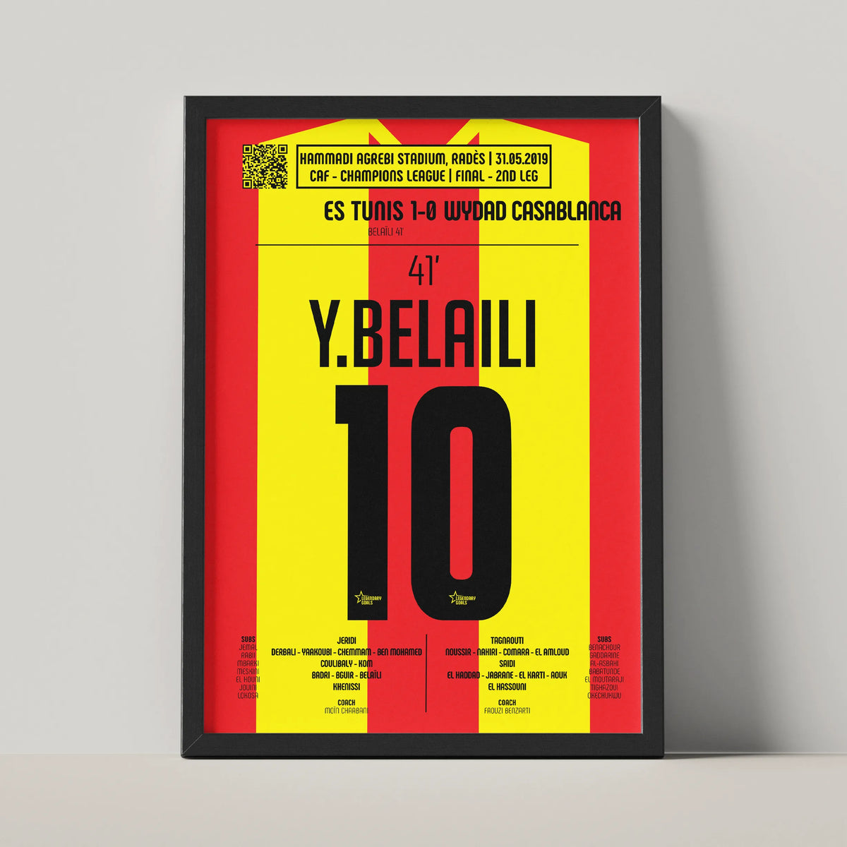 Poster du but de Youcef Belaïli - Espérance de Tunis vs Wydad 2019