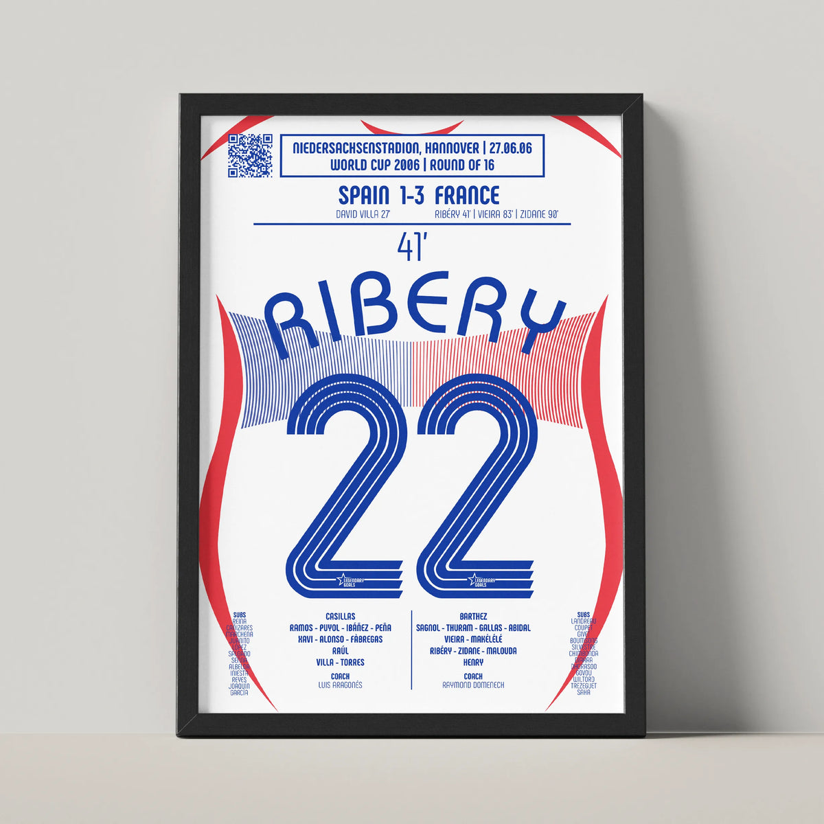 Poster du but de Franck Ribéry - Espagne vs France 2006