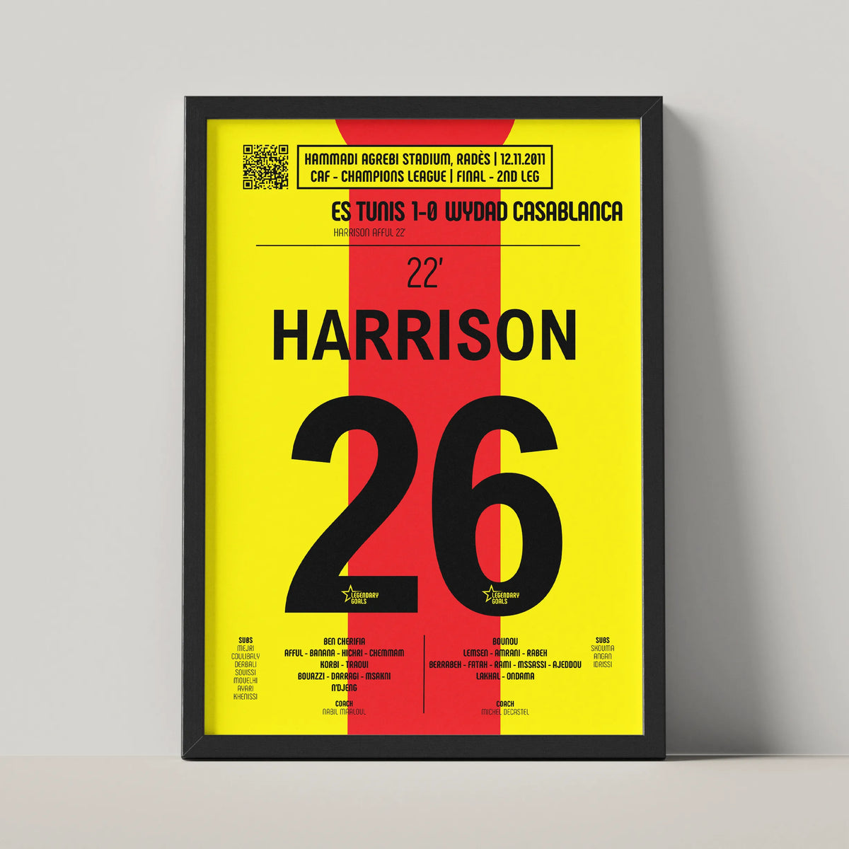 Poster du but de Harrison Afful - Espérance de Tunis vs Wydad 2011