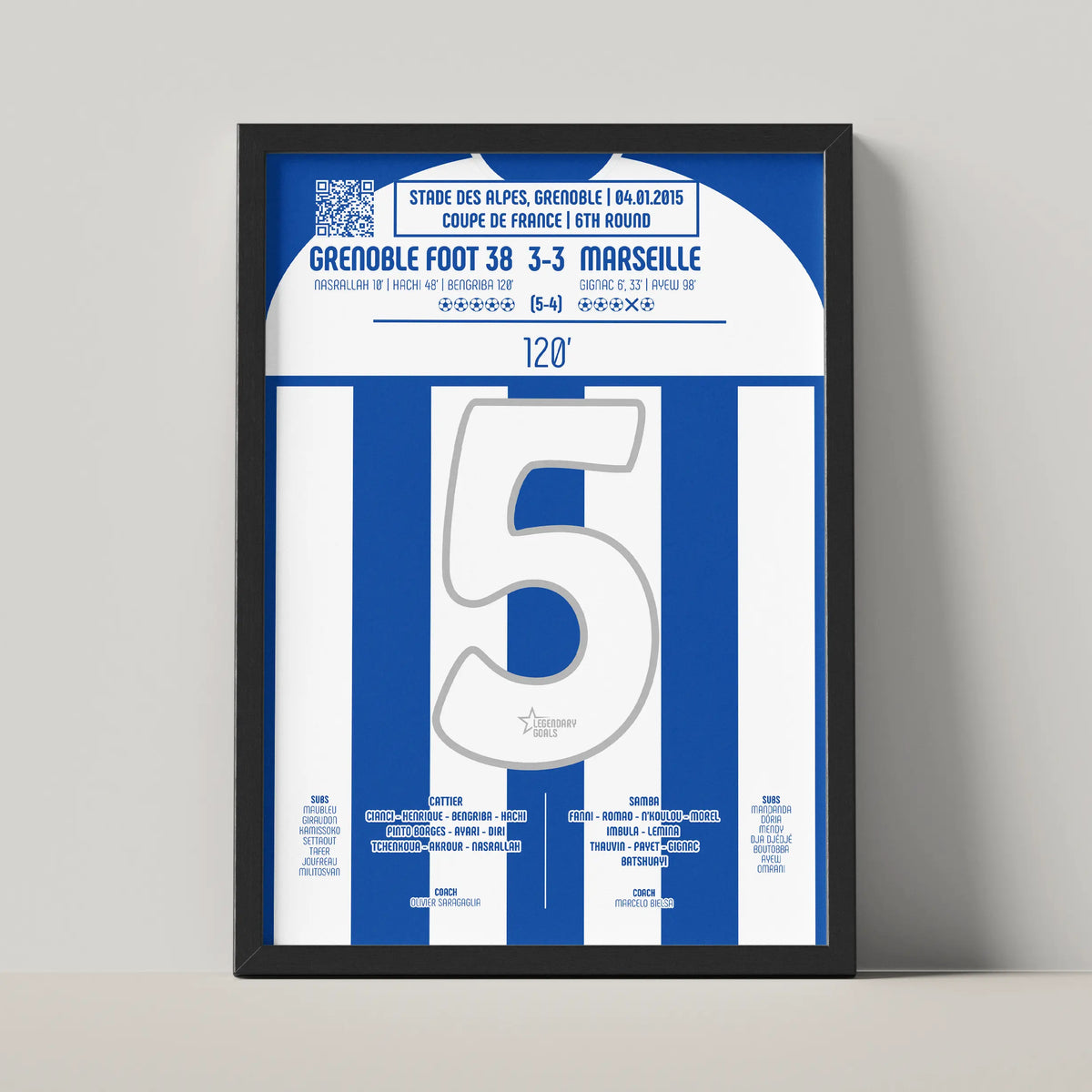 Poster du but de Selim Bengriba - Grenoble vs Marseille 2015