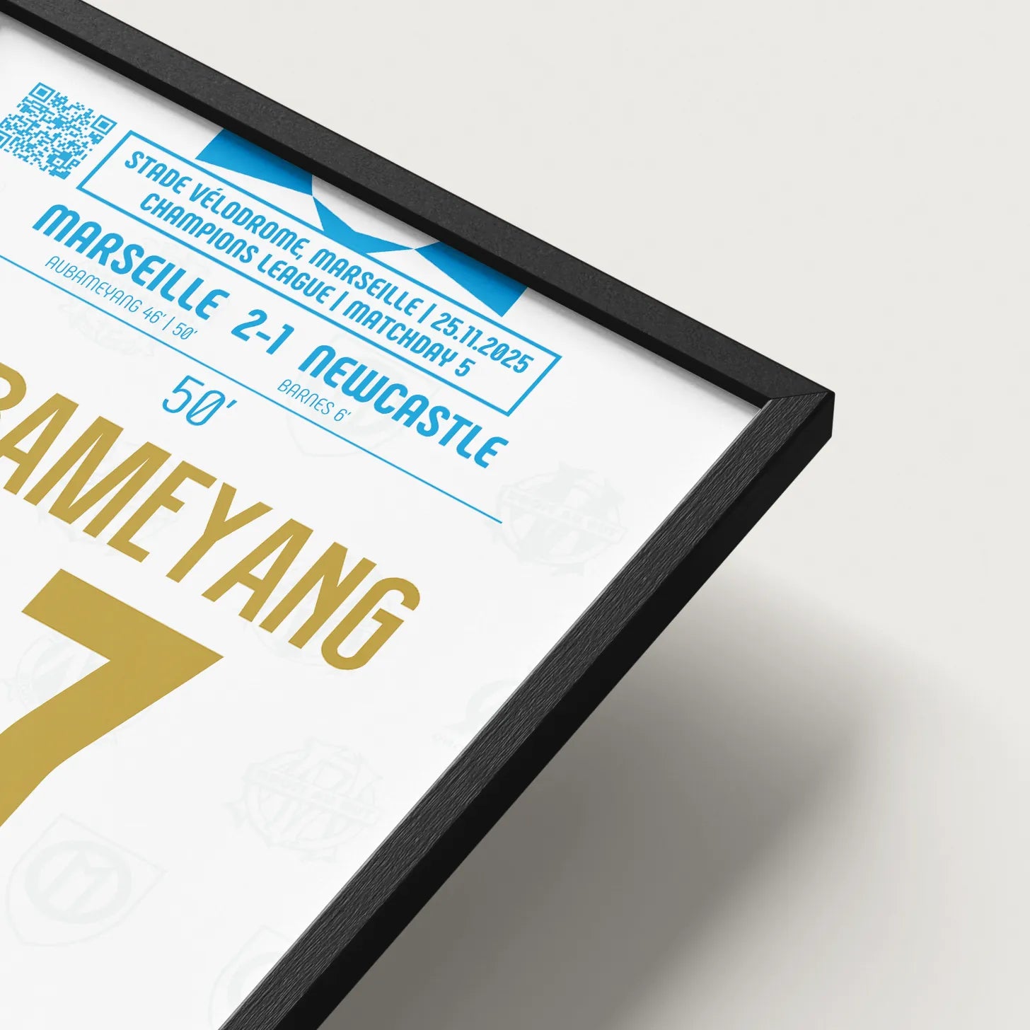Poster du 2e but de Pierre-Emerick Aubameyang - OM vs Newcastle 2025