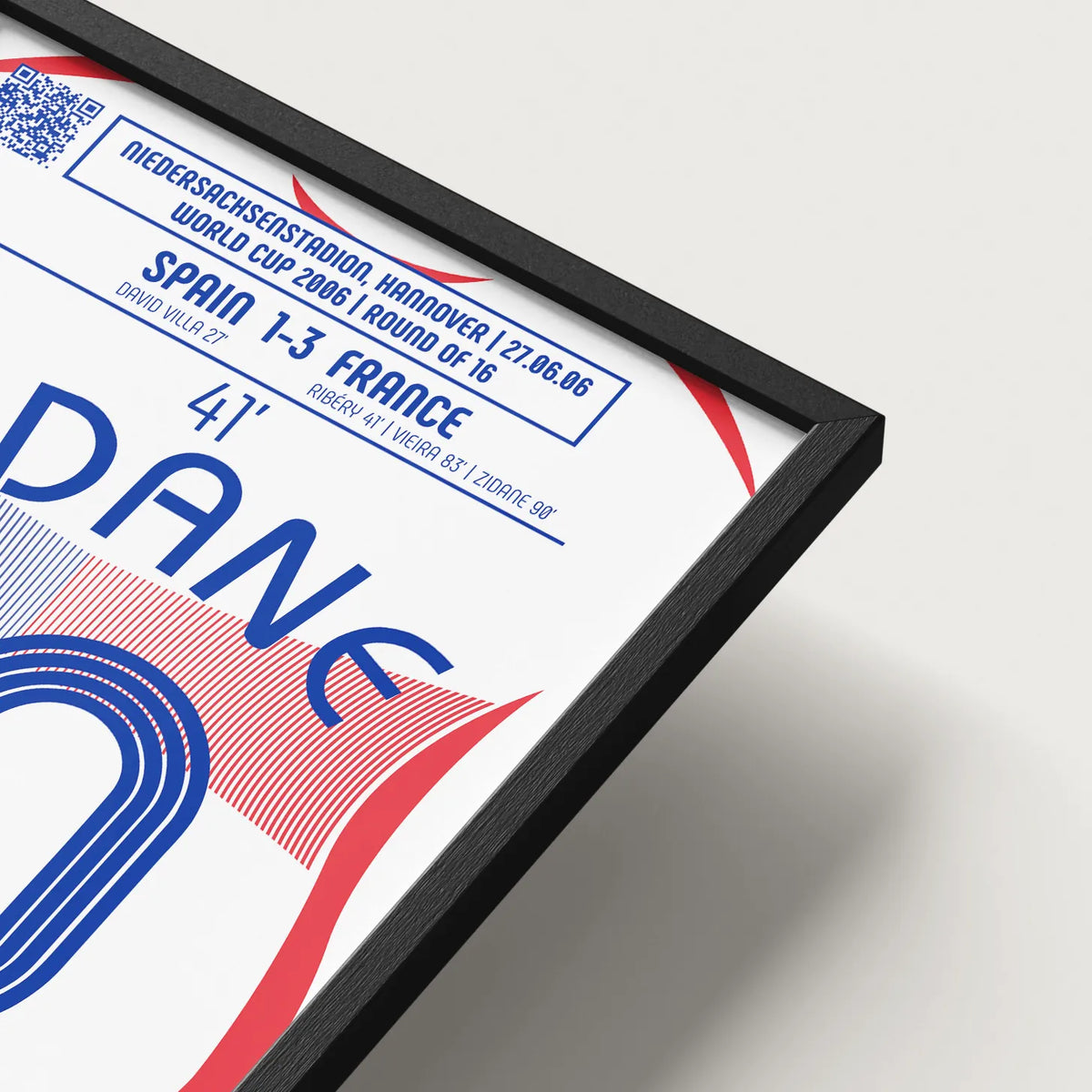 Poster du but de Zinedine Zidane - Espagne vs France 2006