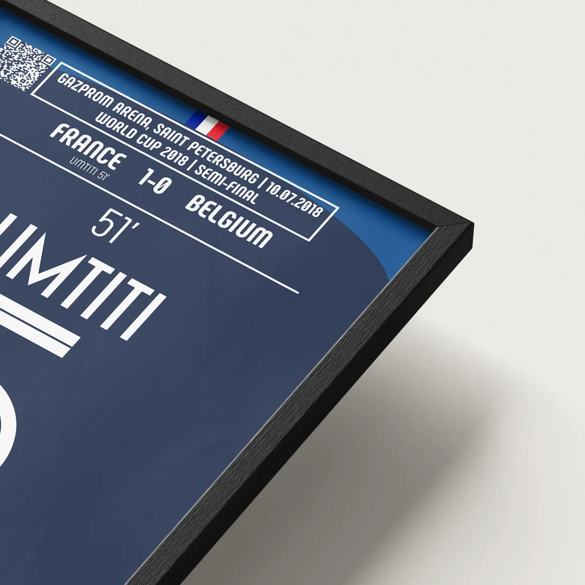 Poster du but de Samuel Umtiti - France vs Belgique 2018