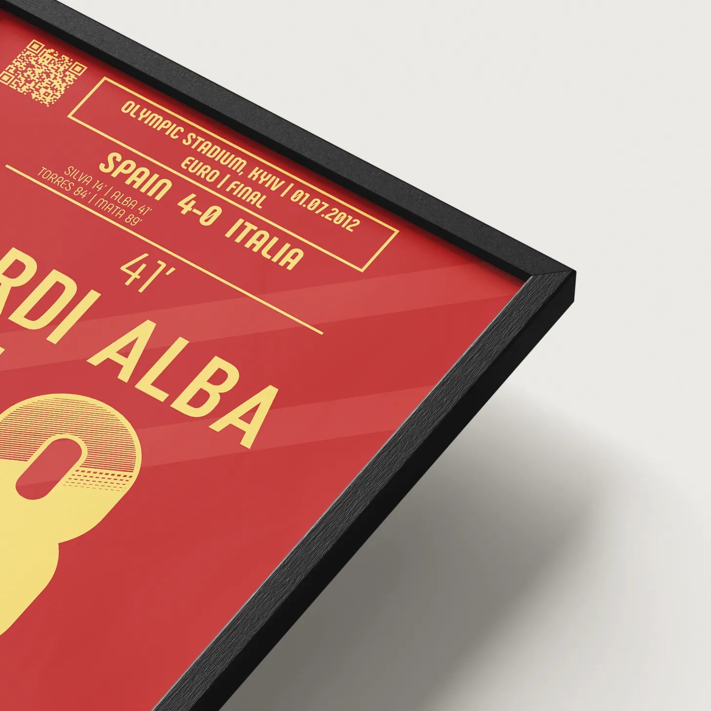 Poster du but de Jordi Alba – Espagne vs Italie 2012