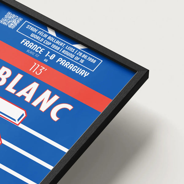 Poster du but de Laurent Blanc - France vs Paraguay 1998