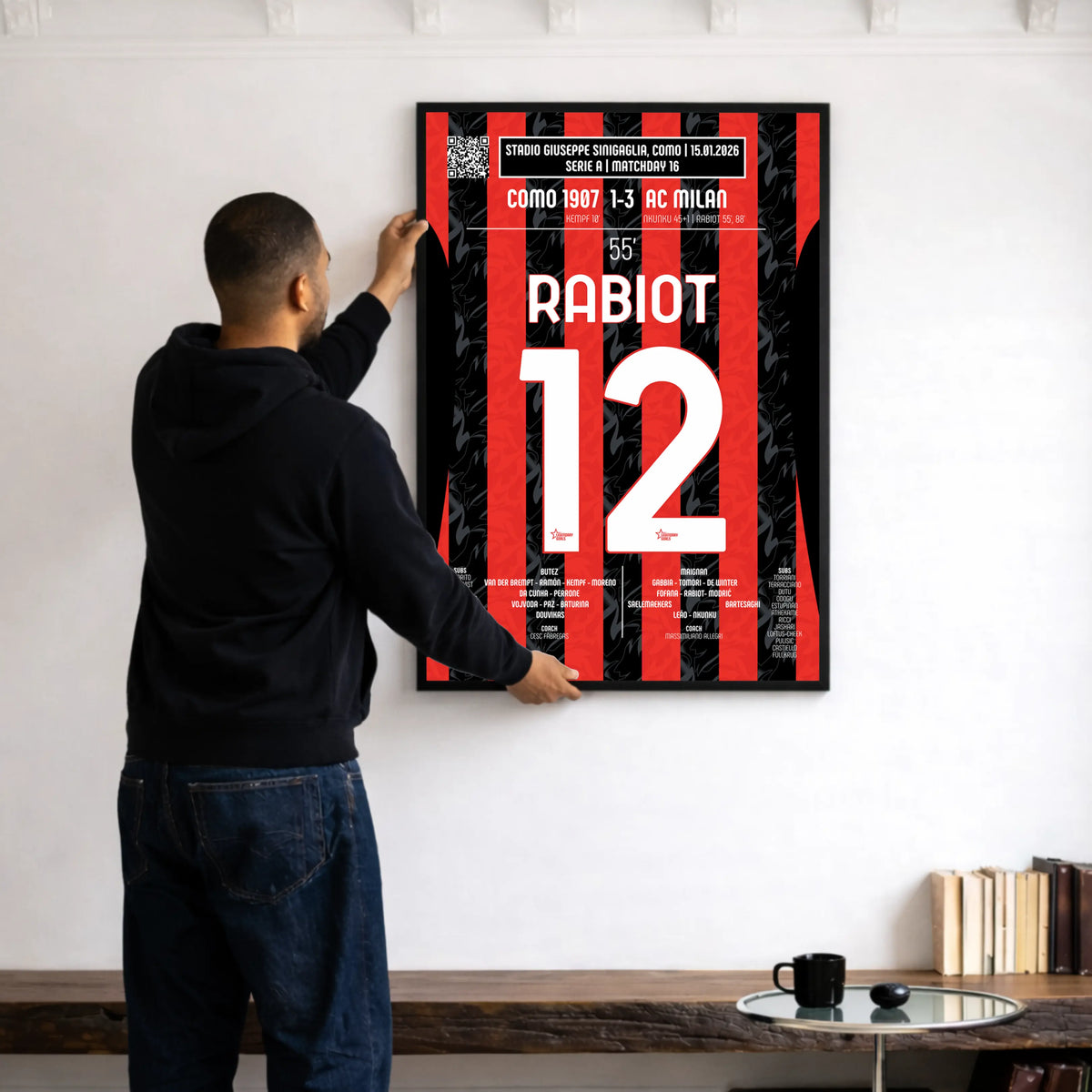 Poster du 1er but d’Adrien Rabiot – Como vs Milan 2026