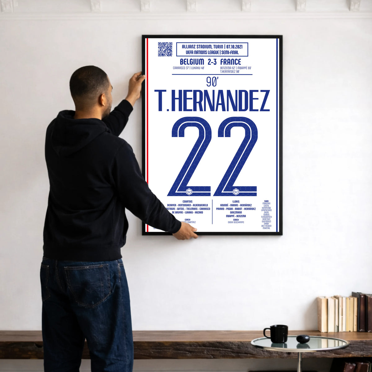 Poster du but de Theo Hernandez - Belgique vs France 2021