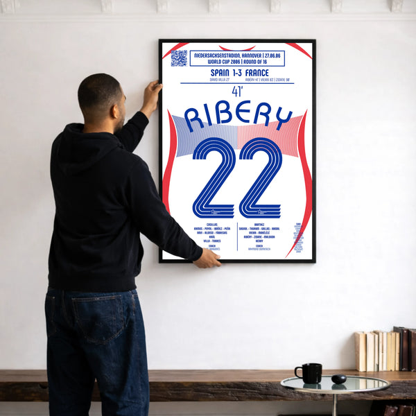 Poster du but de Franck Ribéry - Espagne vs France 2006