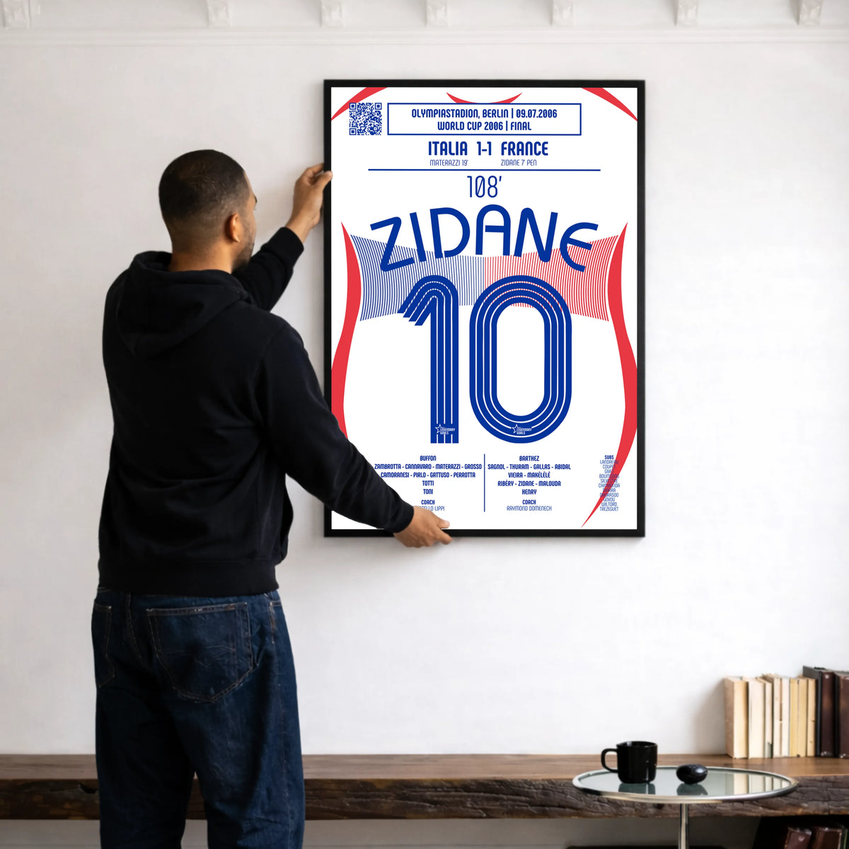 Poster du coup de tête de Zinedine Zidane - France vs Italie 2006