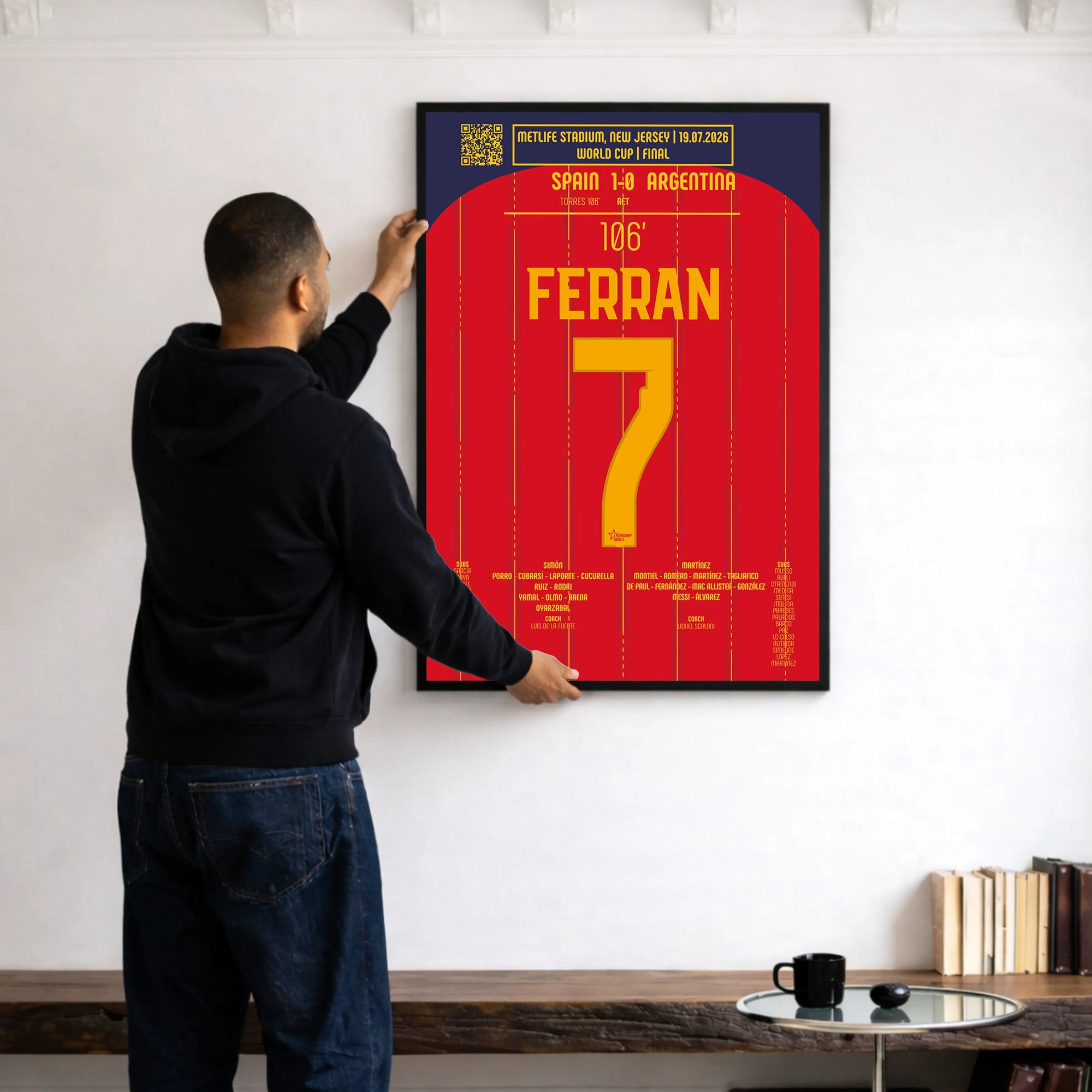 Póster del gol de Ferran Torres - España vs Argentina 2026 - Legendary Goals