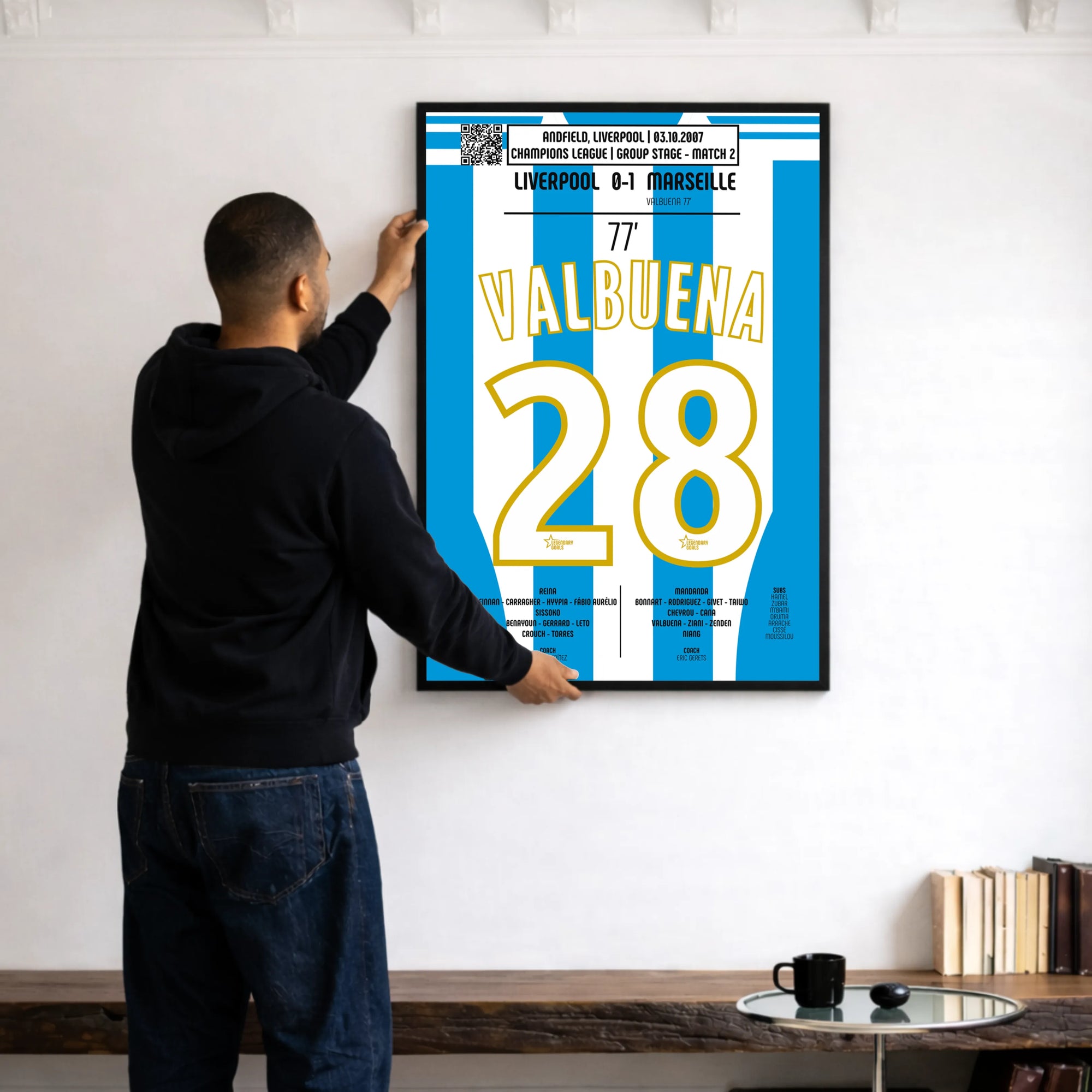 Poster du but de Mathieu Valbuena - Liverpool vs Marseille 2007