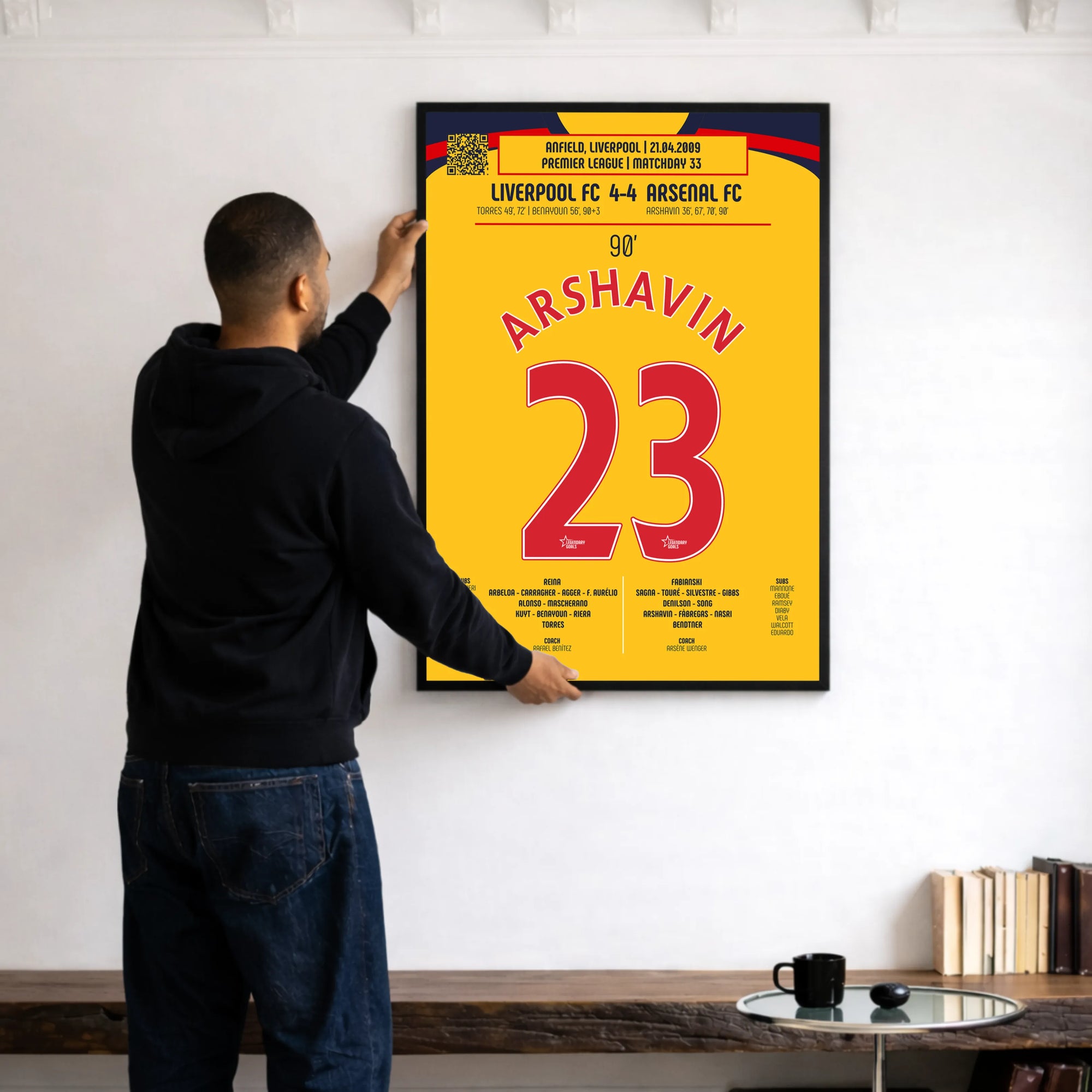 Poster du 4e but d’Andrey Arshavin – Liverpool vs Arsenal 2009