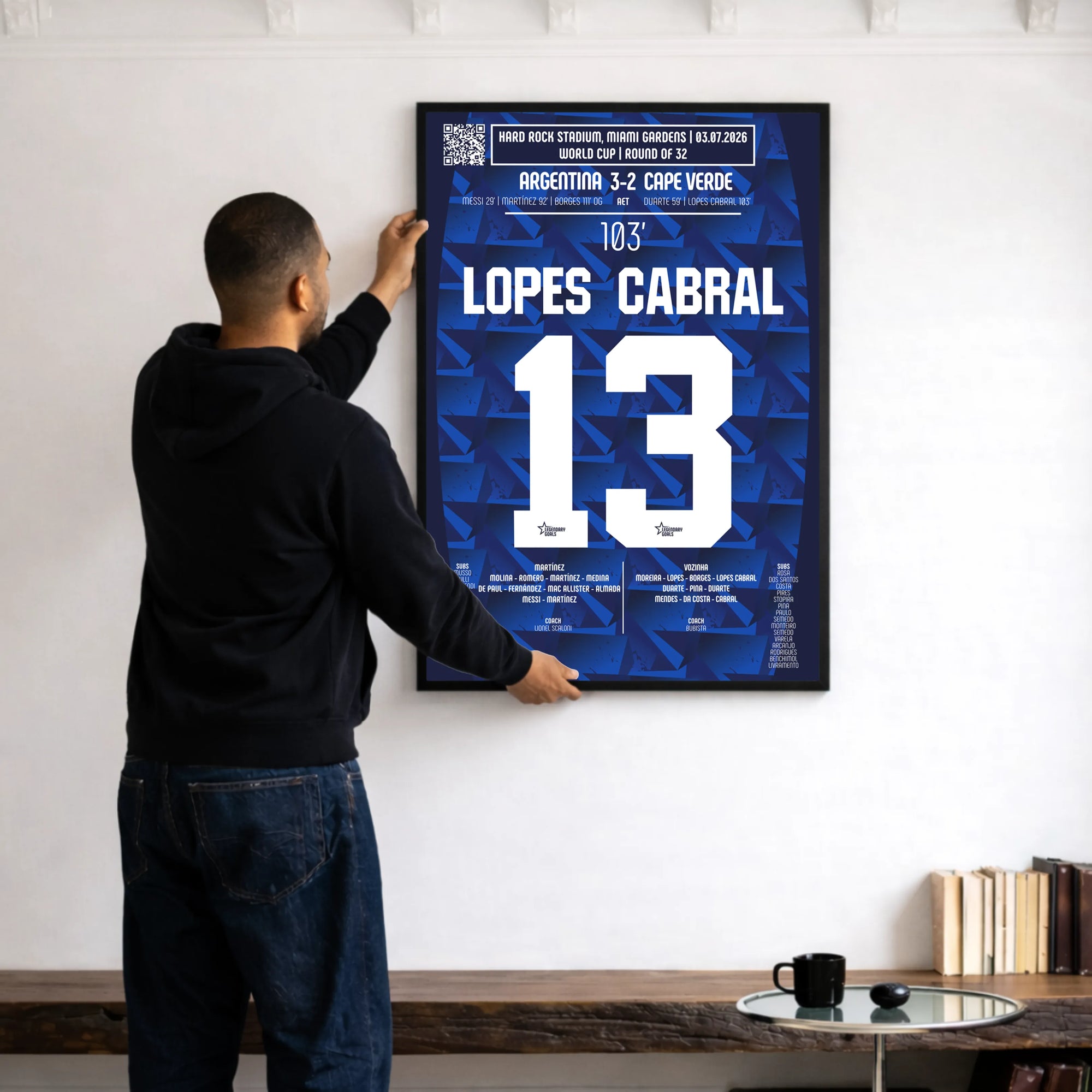 Póster del gol de Sidny Lopes Cabral – Argentina vs Cabo Verde 2026