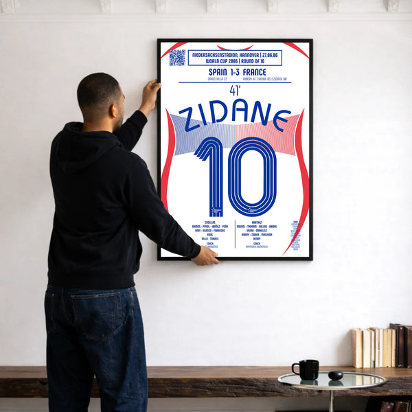 Poster du but de Zinedine Zidane - Espagne vs France 2006