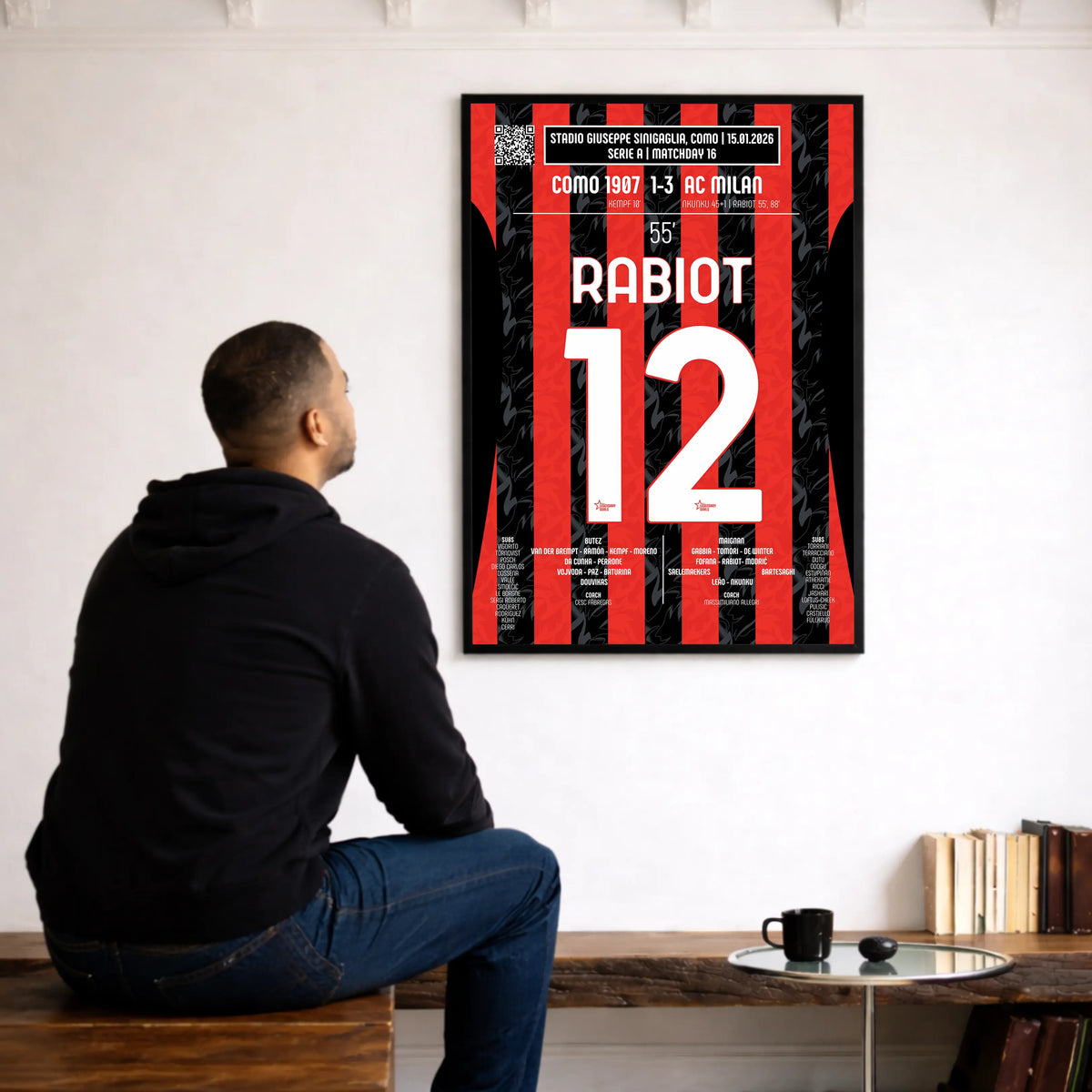 Poster du 1er but d’Adrien Rabiot – Como vs Milan 2026