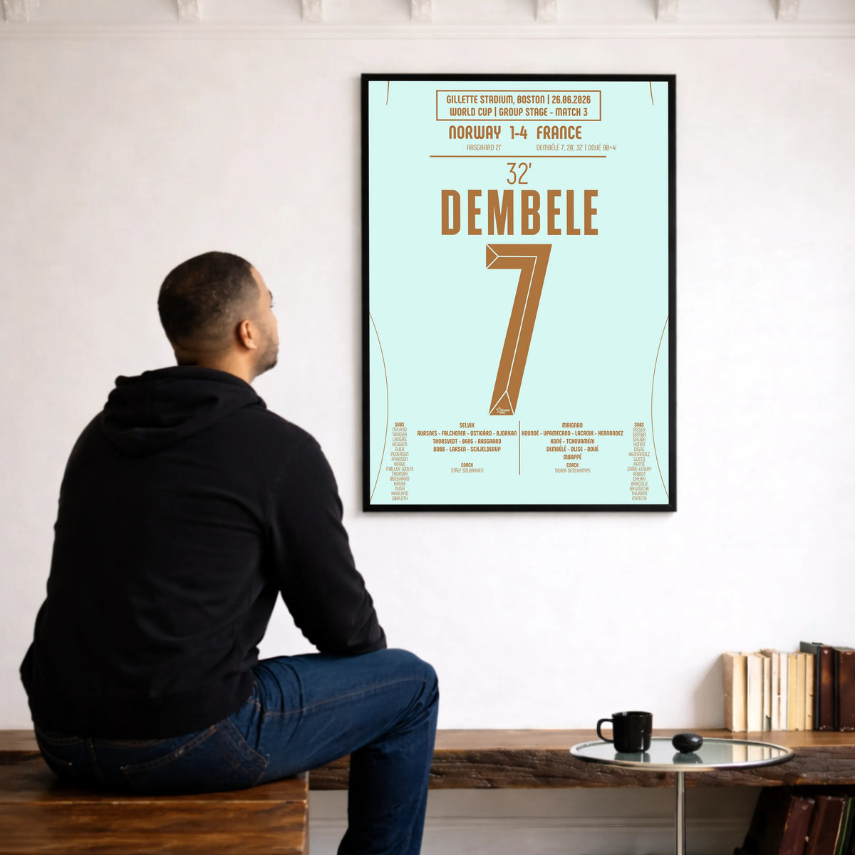 Poster du 3e but d’Ousmane Dembélé - Norvège vs France 2026