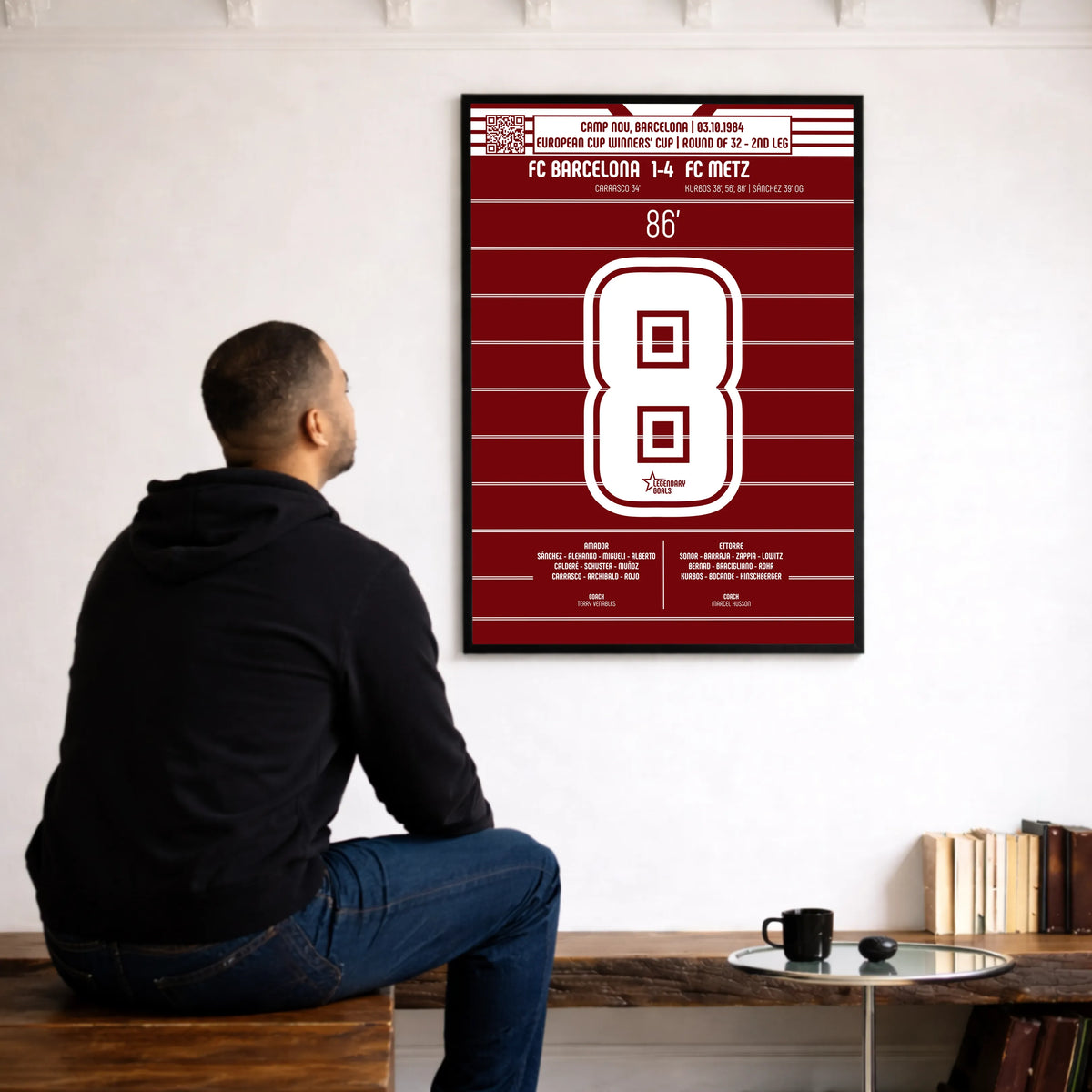 Poster du 3e but de Tony Kurbos - FC Barcelone vs FC Metz 1984